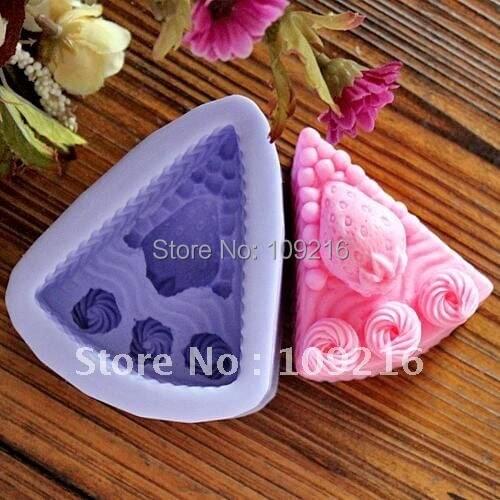 1pcs Strawberry Cake(R1039) Silicone Handmade Soap Mold Crafts DIY Mold