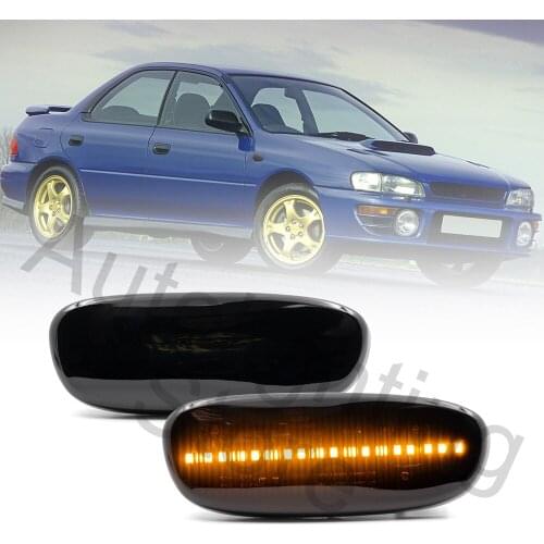 2X Led Fender Side Marker Indicator Lamp For Subaru Impreza GC GM GF 1993-2001 Smoke Lens Turn Signal Light Blinkers with Canbus