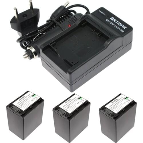 3Pcs 3900mAh NP-FV100 NP FV100 NPFV100 li-ion Batteries+Charger Kit for SONY XR150E CX550E CX350E CX150E NP-FV70 FV50 z1