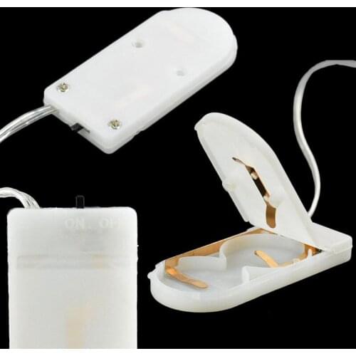 5Pcs High Quality White DIY CR2032 6V Button Coin Cell Power Bank Battery Holder Case Box With On-Off Switch For Soldering