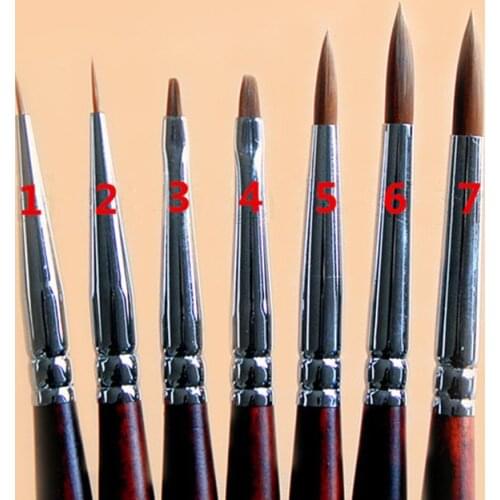 7Pcs New Dental Lab Porcelain Ceramic Ermine Brush Pen