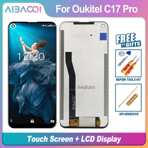 New Original 6.35 inch Touch Screen+1560x720 LCD Display+Frame Assembly Replacement For Oukitel C17 Pro/C17 Android 9.0 Phone