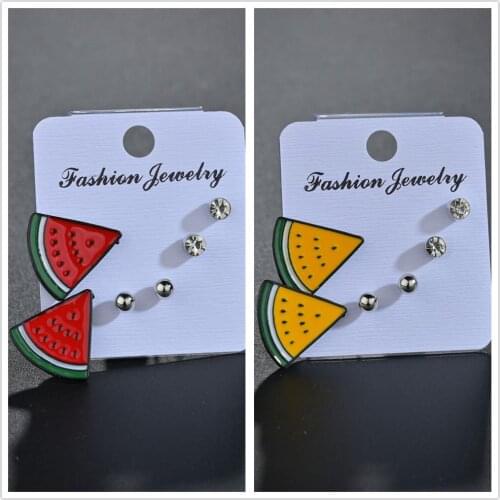 Acrylic Watermelon Earrings Cute Fruit Drop Earrings Summer Holiday Earrings Beach Jewelry For Women Girls Gift