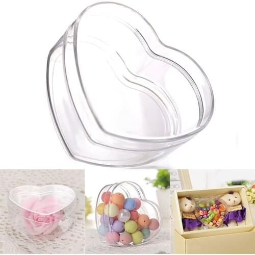 Candy Box Case Heart Shape Transparent Chocolate Sweet Decoration Gifts for Wedding Party CLH@8