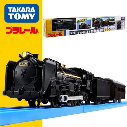 TAKARA TOMY Electric Three-section Train Track Steam Electric Pule Road S29 Alloy Toy High-speed Railway Sightseeing Train