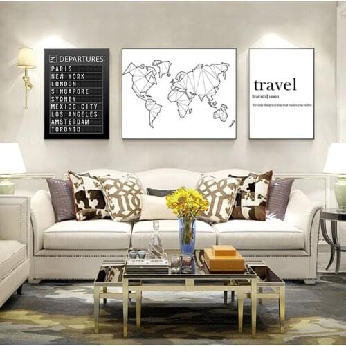 Honeymoon Travel Decoration Destination Boards Canvas Prints , Travel Board Quotes Art Painting Pictures