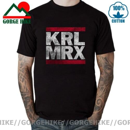 GorgeHike Vintage Hip Hop KRL MRX T-shirt Karl Kommunismus Sozialismus Street Wear Marx Revolution Castro Lenin Engels T shirt