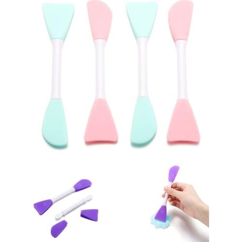1/2/5Pcs Double Head Stirring Brush Epoxy Resin Tools Stick Silicone Brush Resin Silicone Mold Tools For DIY Jewelry Making