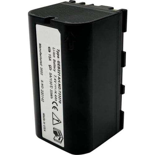 GEB221 Li-ion Battery For Leica TS02 TS06 TS09 TPS1200 Series Surveying Total Station 4400mAh 7.4V ​GPS Battery Black