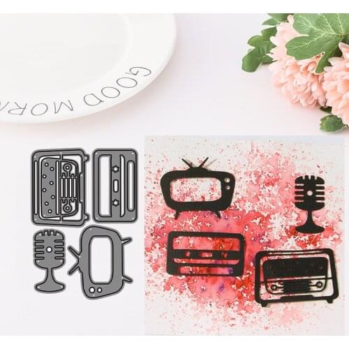Microphone Metal Cutting Dies Embossing Scrapbooking Stencil Craft Cut Dies For DIY Card Handmade