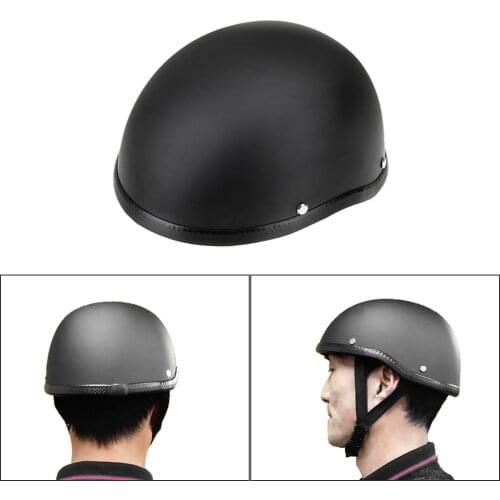KKmoon Motorcycle Half Open Face Helmet Matt Black Protection Shell Helmet for Scooter Bike