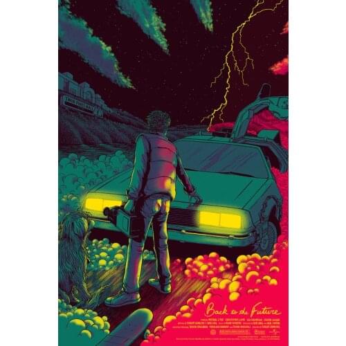 Cartoon Sci-fi Back to the Future Retro Vintage Movie Propaganda Posters Kraft Poster Canvas Wall Sticker Home Decoration