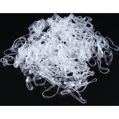 New 500Pcs Mini Small Clear Rubber Hair Elastic Braids Plaits Braiding Bands For Hair Styling Braiding Accessories