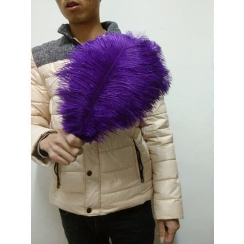 Wholesale 50 pc high quality purple ostrich feather 12-14inches / 30-35CM diy decorative vases / Accessories / Apparel