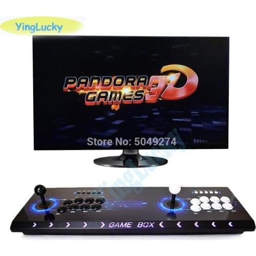 Pandora Box 9H 3288 Arcade Console USB Joystick Arcade Buttons With Light 2 Players Control Retro 3D Arcade Game Box