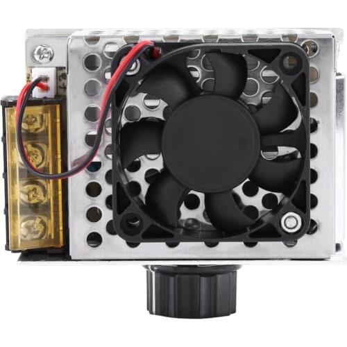 AC 220V 4000W SCR Electric Voltage Regulator Temperature Motor Controller With Fan Big Power Light Brightness Dimmer