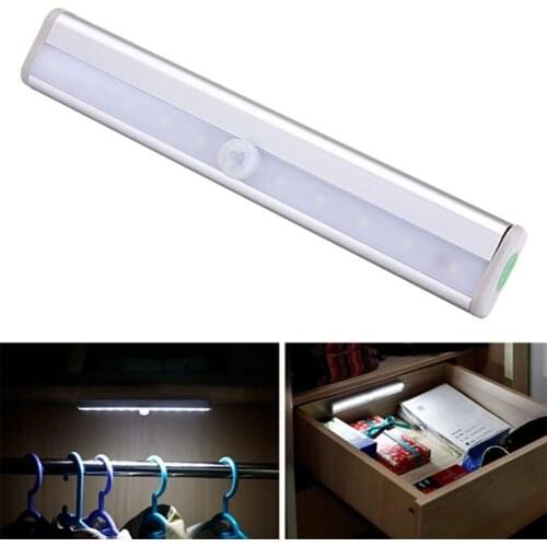 10Leds Cabinet Light Led Lamp For Kitchen High Quality PIR Motion Sensor 0.8W Wall Lamp Cabinet Corridor Closet Indoor Lighting