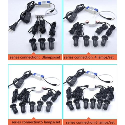 Led Spotlight Wine Cabinet Light Kitchen 3/4/5/6pcs Puck Lighting Kit touch switch Plug for jewelry showcase spot lights