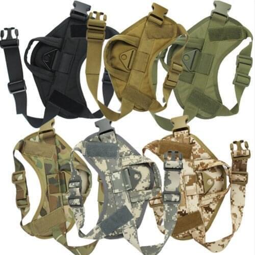 Tactical Dog Harness NO PULL MOLLE Service Dog Vest Nylon Pet Clothes Adjustable Pet Training Supplies for Medium Large Dogs