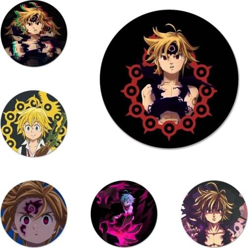 Nanatsu No Taizai Meliodas Icons Pins Badge Decoration Brooches Metal Badges For Clothes Backpack Decoration 58mm