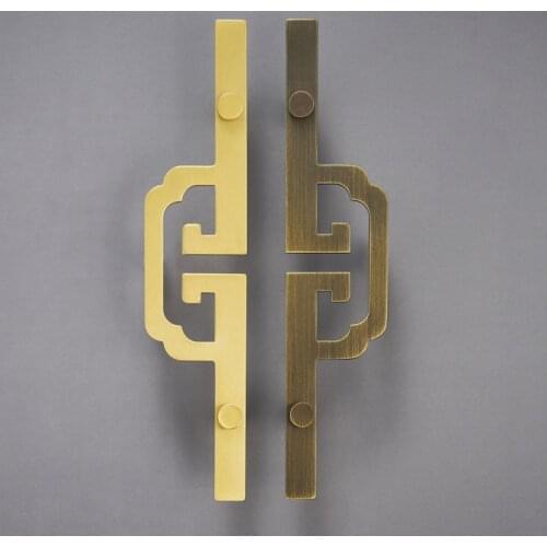 Gold Vintage Antique Cabinet Handles Chinese Style Furniture Handle Drawer Knobs Wardrobe Door Pulls Furniture Hardware
