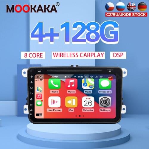 8" Android 10 4G 128GB Car Player For VW UNIVERSAL Car GPS Navi CarPlay Head Unit DSP Stereo