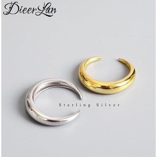 Bohemian Ethnic 925 Sterling Silver Open Round Rings for Women Bridal Wedding Vintage Finger Rings Christmas Gifts