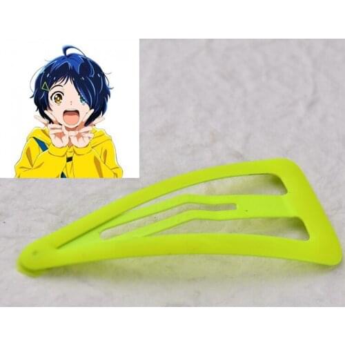 Wonder Egg Priority Ohto Ai Cosplay Headwear Green Hair Pin Bobby Pin Anime Hair Clip Hairpin Cosplay Costume Accessories