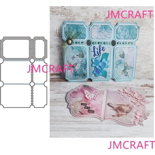 JMCRAFT 2021 New Lace Greeting Card #7 Metal Cutting Dies 3D DIY Scrapbook Handmade Paper Craft Metal Steel Template Dies