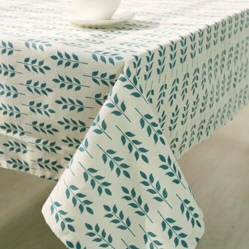 Korean Green Leaves Tablecloth Cotton And Linen Dinner Table Cloth Macrame Decoration Lacy Table Cover Elegant 9 Size