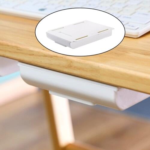 Creative Kitchen Desk Organizer Storage Box Sundries Stationery Bedroom Pen Holder Case Container Adhesive Under Table Drawer