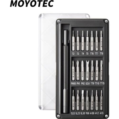 MOYOTEC 21 In 1Mini Precision Magnetic Screwdrive Set Household Multi Mobile Phone Repair Tools Set for IPhone PC