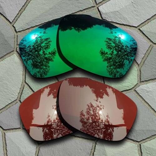 Jade Green&Bronze Brown Sunglasses Polarized Replacement Lenses for Oakley Jupiter Squared