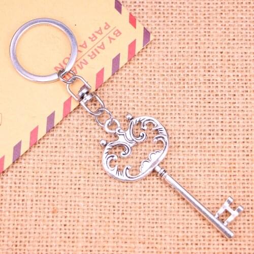 New Fashion Keychain 69 mm vintage skeleton key Pendants DIY Men Jewelry Car Key Chain Ring Holder Souvenir For Gift