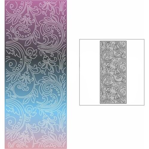 New Slim Spotted Fancy Leaves Background Plate Craft Embossing Mold 2021 Metal Cutting Dies for Scrapbooking Album Card Making