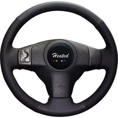 Heated Microfiber leather Car Braid on Steering Wheel Cover for Toyota Yaris Vios RAV4 2006-2009 Scion XB 2008