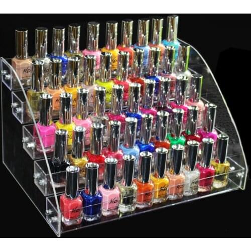 Nail Polish Rack Makeup Cosmetic 5 Tiers Clear Acrylic Organizer Mac Lipstick Jewelry Display Stand Holder