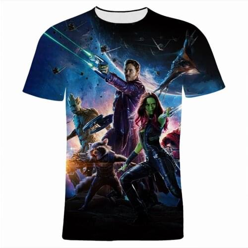 Couples T-shirt Summer Guardians Of The Galaxy 3D Printed Men Women T Shirts Short Sleeve Casual Boy Girl Kids Clothes
