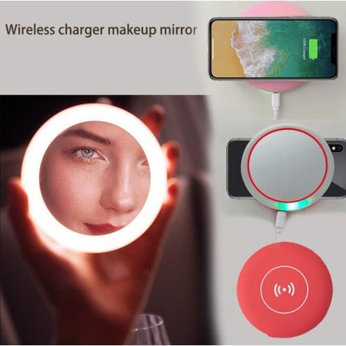 Charging Pad Portable Wireless Charge Multiple Use Professional Pad Mirror for Make Up Wireless Charge Vanity Mirror Lights