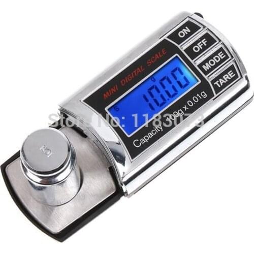 Professional Mini LCD Jewelry Scale 100g 0.01g High Precision Digital Pocket Scales Diamond Lab Weight Balance Blue Backlight