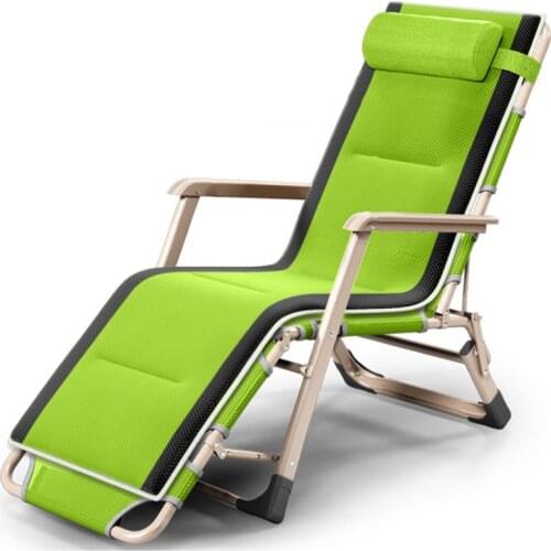 Outdoor or indoor adjustable nap recliner chair folding deck chair Beach chair with Steel Pipe frame Moisture absorption