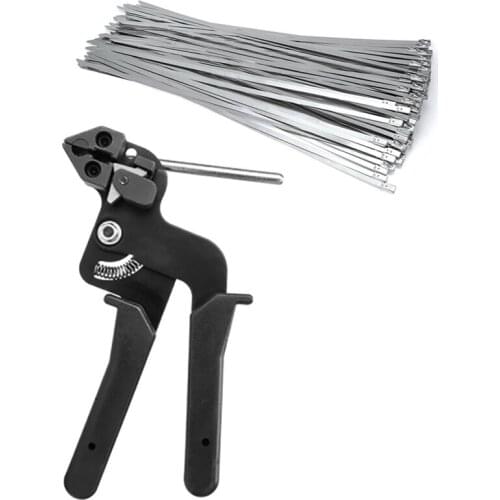 Hand Stainless Cable Tie Tool Fastening Strap Cutting Tool Cutter Tension Automatic Zip Durable Tensioning Tool