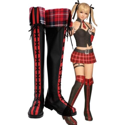 Dead or Alive Marie Rose Cosplay Shoes Marie Rose Over the Knee Boots Cosplay Custom Made Any Size