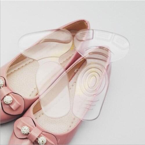 Silicone Gel Heel Sticker Soft T Shape Shoe Cushion Heel Sticker Wear Proof Anti Slip With Thicken Cushion Transparent