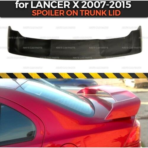 Spoiler for Mitsubishi Lancer X 2007-2015 ABS plastic classic style aero wing dynamic molding decoration car styling tuning