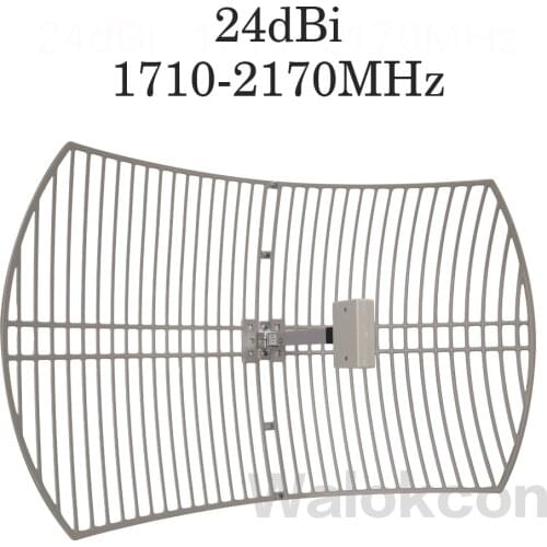 24 dBi Gain 3G 4G LTE Parabolic Grid antenna 1710-2170 MHz Outdoor External Antenna For DCS/LTE 1800 WCDMA 2100 Signal Repeater