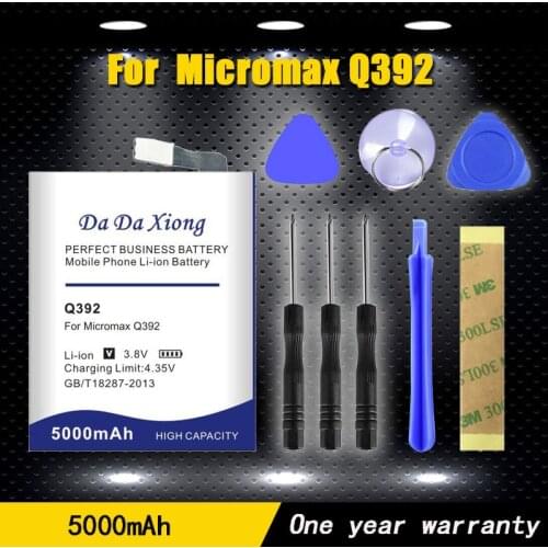 High quality 5000mAh Q392 Battery for micromax Q392 Phone battery