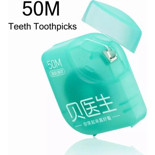 Xiaomi Doctor Bay B Dental Floss Portable Picks Teeth Toothpicks Stick Oral Care Design 50 Meter Box For Men Women Adult Family