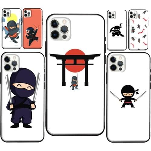 Japan samurai Ninja Warrior Funny Phone Case For iPhone 11 12 Pro Max 12 Mini X XR XS MAX 7 8 Plus 5S SE 2020 Soft Cover