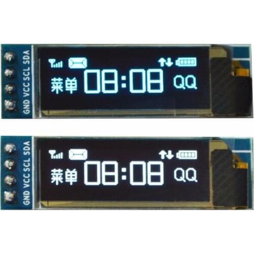 0.91 inch I2C OLED module 12832 SSD1306 controller display screen with PCB base board 4PIN